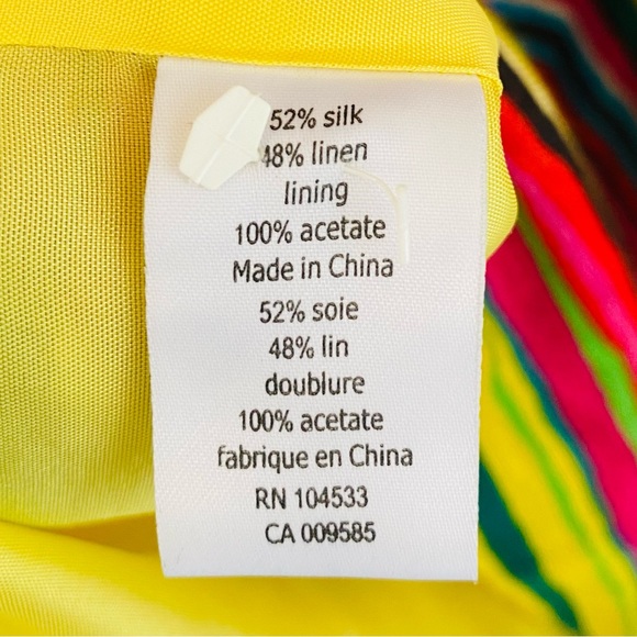 Nanette Lepore Mamacita Linen & Silk Blend Frock Beaded Shift Dress Size 0 - Picture 3 of 7